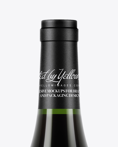 750ml Green Glass Red Wine Bottle Mockup 750ml Green Glass Red Wine Bottle Mockup