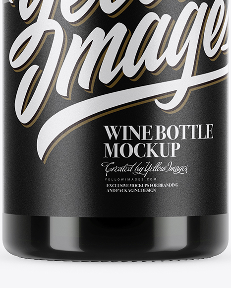 750ml Green Glass Red Wine Bottle Mockup 750ml Green Glass Red Wine Bottle Mockup