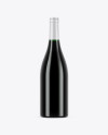 750ml Green Glass Dark Wine Bottle Mockup