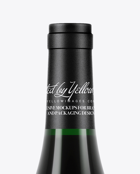 750ml Green Glass Dark Wine Bottle Mockup - Free Download Images High