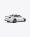 BMW M3 Mockup - Back Half Side View