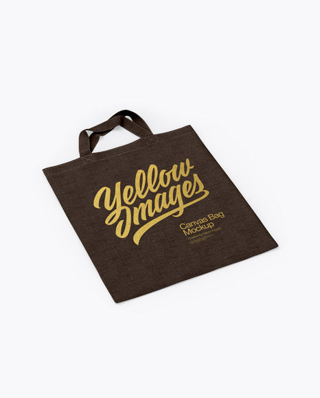 Canvas Bag Mockup - Top View (Half Side)