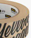 Two Kraft Duct Tape Rolls Mockup - Front View