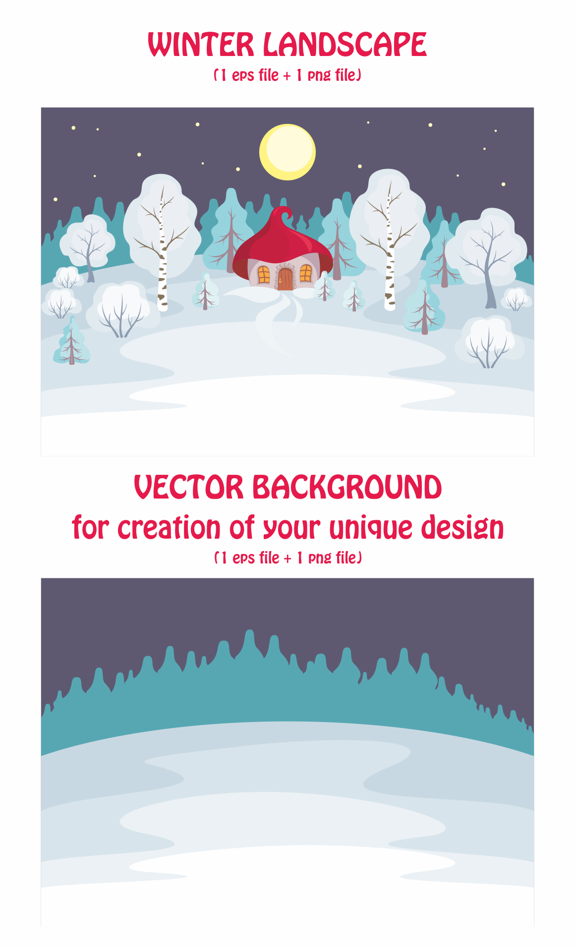 Winter Stories. Vector clip art.