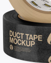 Two Kraft Duct Tape Mockup (High-Angle Shot)