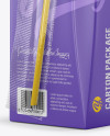 Carton Package with Straw Mockup - Halfside View