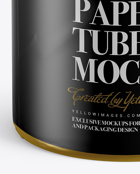 Matte Paper Tube Mockup - Front View (High-Angle Shot)