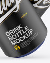 Two Matte Drink Bottles Mockup