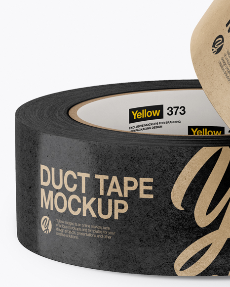 Two Kraft Duct Tape Rolls Mockup