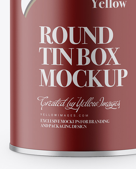 Matte Tin Can Box Mockup