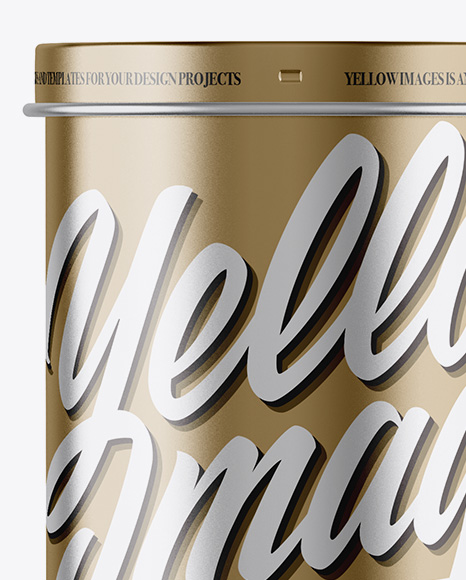 Metallic Tin Can Box Mockup