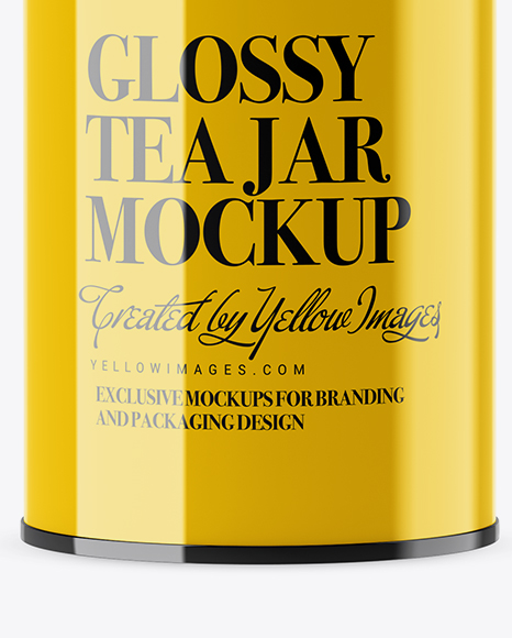 Glossy Tea Jar Mockup