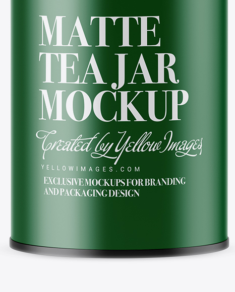 Matte Tea Jar Mockup