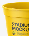 Paper Stadium Cup Mockup - Front View (High Angle Shot)