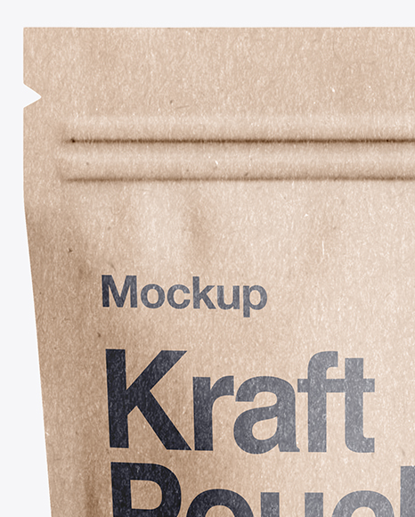 Kraft Stand-Up Pouch Mockup - Front View