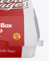 Paper Burger Box Mockup - Front View (High-Angle Shot)