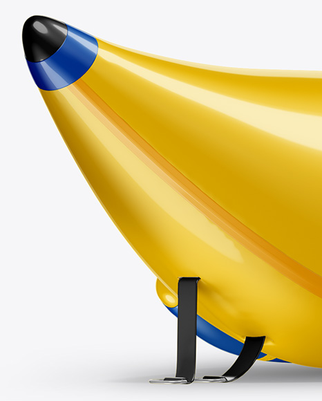 Glossy Banana Boat Mockup - Half Side View