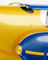 Glossy Banana Boat Mockup - Half Side View