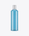 Clear PET Bottle With Blue Liquid Mockup