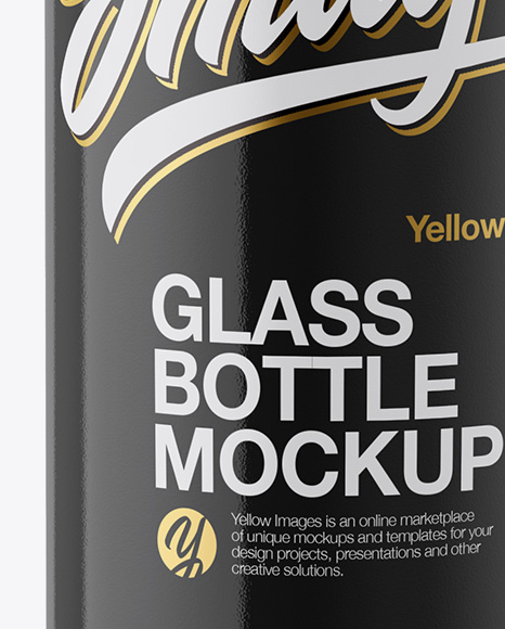 Glass Sprayer Bottle w/ Transparent Cap Mockup