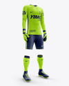 Men’s Full Soccer Goalkeeper Kit mockup (Hero Shot)