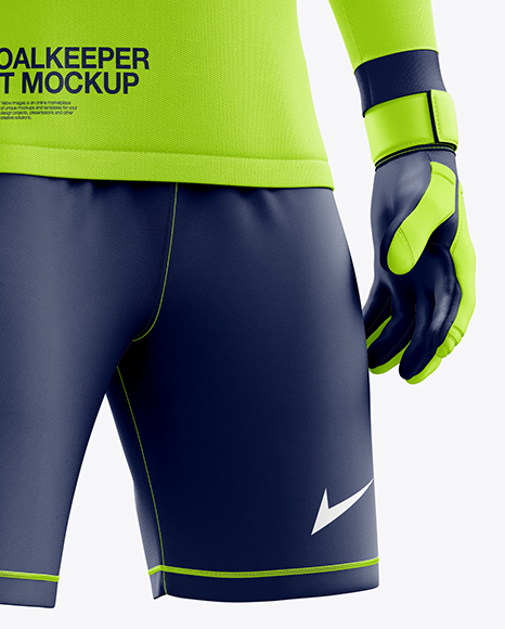 Men’s Full Soccer Goalkeeper Kit mockup (Hero Shot)