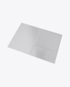 Kraft Folder with Papers Mockup - Half Side View