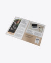 Kraft Folder with Papers Mockup - Half Side View