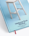 Hardcover Book With Bookmark Mockup