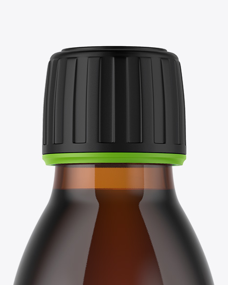 60ml Amber Glass Bottle Mockup