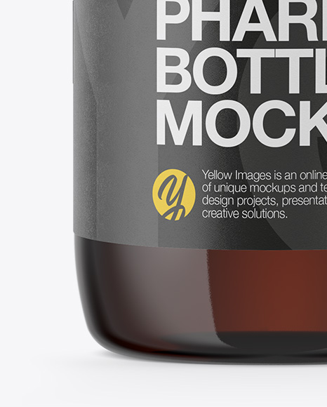 60ml Amber Glass Bottle Mockup