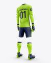 Men’s Full Soccer Goalkeeper Kit mockup (Hero Back Shot)