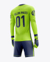 Men’s Full Soccer Goalkeeper Kit mockup (Hero Back Shot)