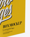 Glossy Carton Box With Handle Mockup - Half Side View (High-Angle Shot)
