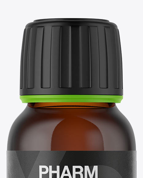 30ml Amber Glass Bottle Mockup