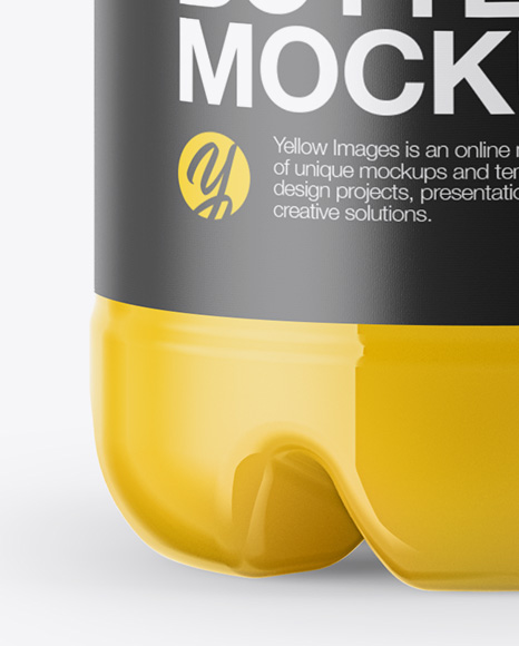 Orange Juice Plastic Bottle Mockup