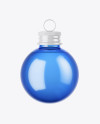 Blue Glass Christmas Bottle Mockup Blue Glass Christmas Bottle Mockup