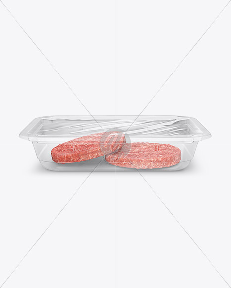 Transparent Tray Mockup - Side View (High-Angle Shot)