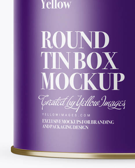 Matte Round Tin Box Mockup