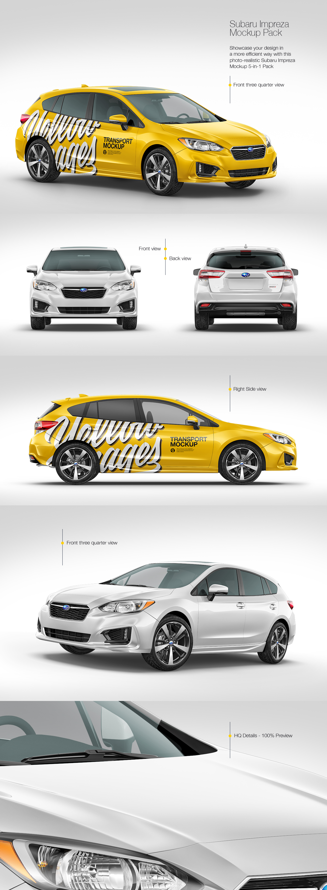 Subaru Impreza 2017 Mockup Pack