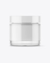 Clear Glass Jar With White Gel Mockup