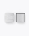 Two Textured Boxes with Label Mockup - Top View