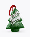 Сhristmas Chocolate Foil-Wrapped Tree Mockup - Half Side View