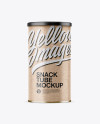 Kraft Paper Snack Tube Mockup