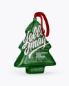 Сhristmas Chocolate Foil-Wrapped Tree Mockup - Half Side View