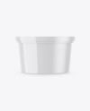 Glossy Plastic Container Mockup - Front View