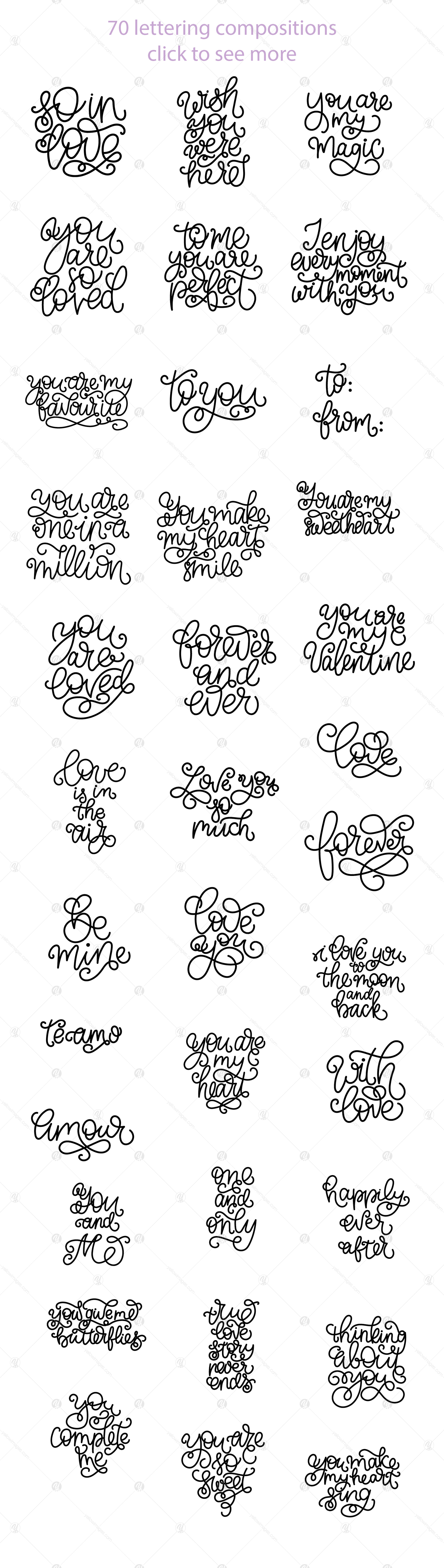 Love Lettering - an elegant set Love Lettering - an elegant set