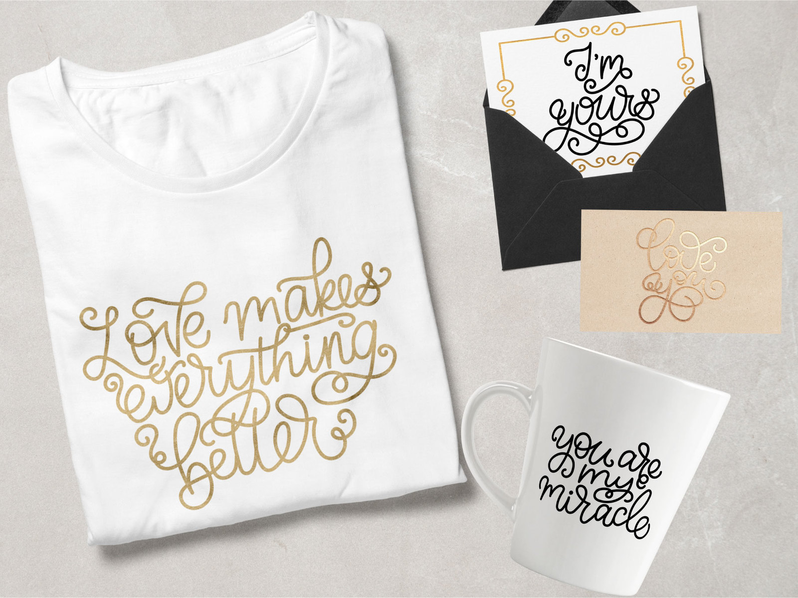 Love Lettering - an elegant set Love Lettering - an elegant set