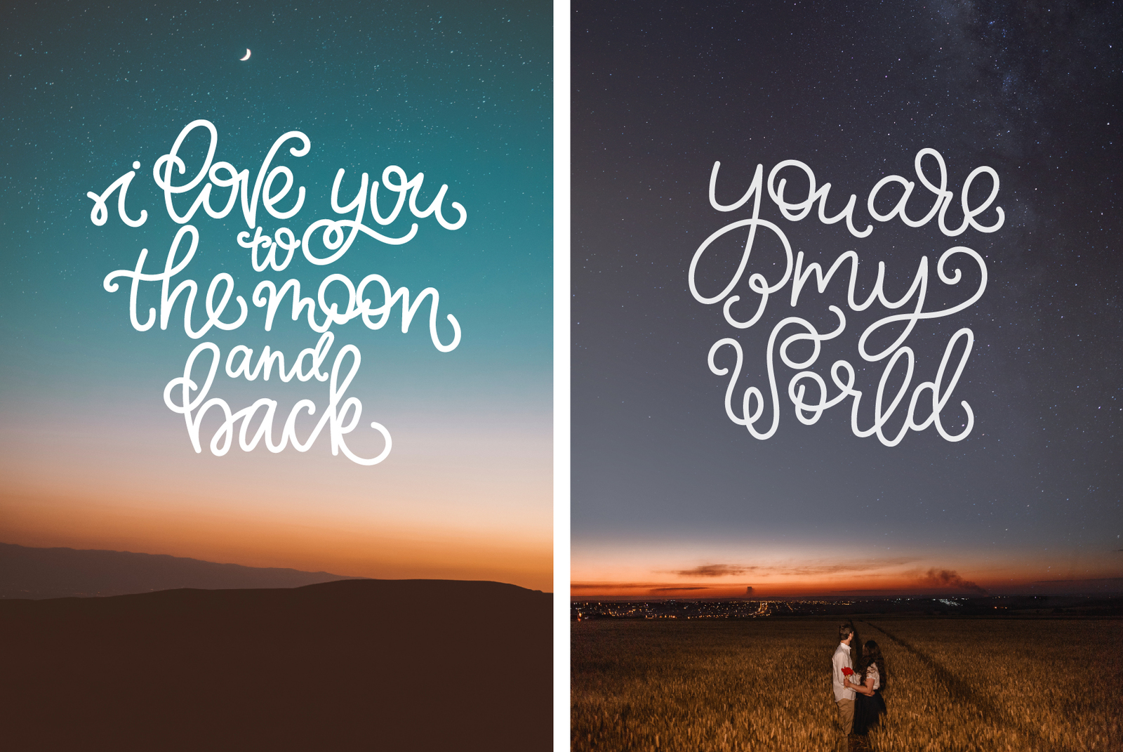 Love Lettering - an elegant set Love Lettering - an elegant set