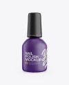 Matte Nail Polish Bottle Mockup - Front View